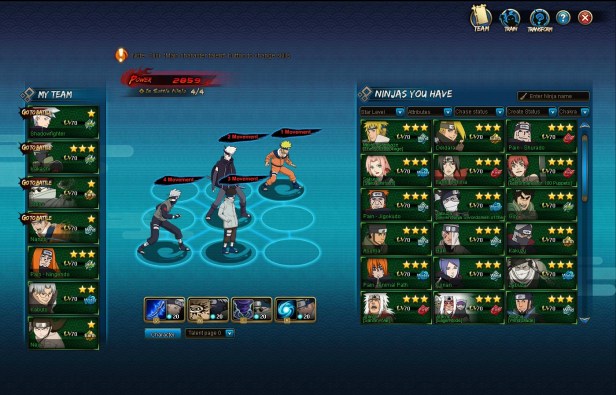 NARUTO ONLINE_TeamSetup