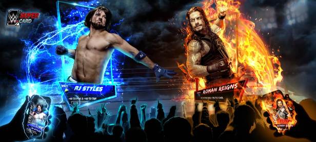 wwe-supercard-season-3-live-action-aj-vs-roman-reigns