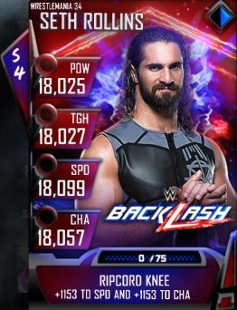WWE SuperCard Wrestlemania 34 Money In The Bank Seth Rollins Backlash