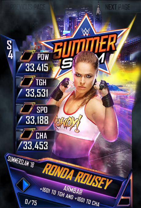 WWE SuperCard SummerSlam 18 Ronda Rousey