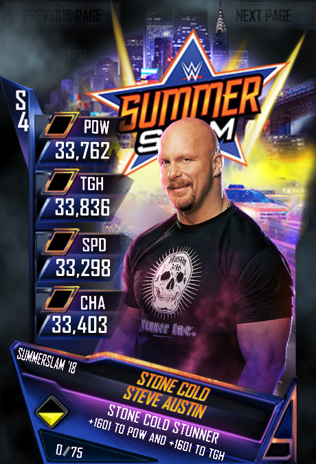 WWE SuperCard SummerSlam 18 Stone Cold Steve Austin