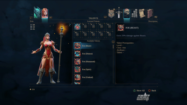 Shadows Awakening Talents