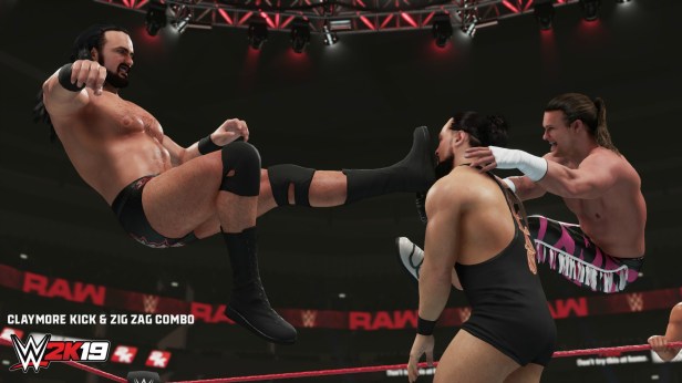 wwe 2k19 new moves pack ClaymoreKickZigZagCombo